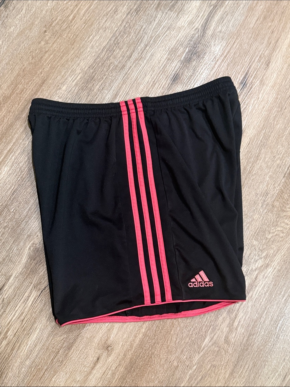 adidas Black Shorts with Pink Side Stripes - Picture 9 of 10
